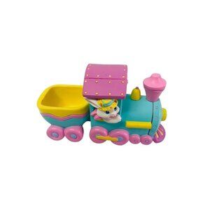 1993 Crayola Easter Bunny Train Candy Holder Trinket Box Binney Smith